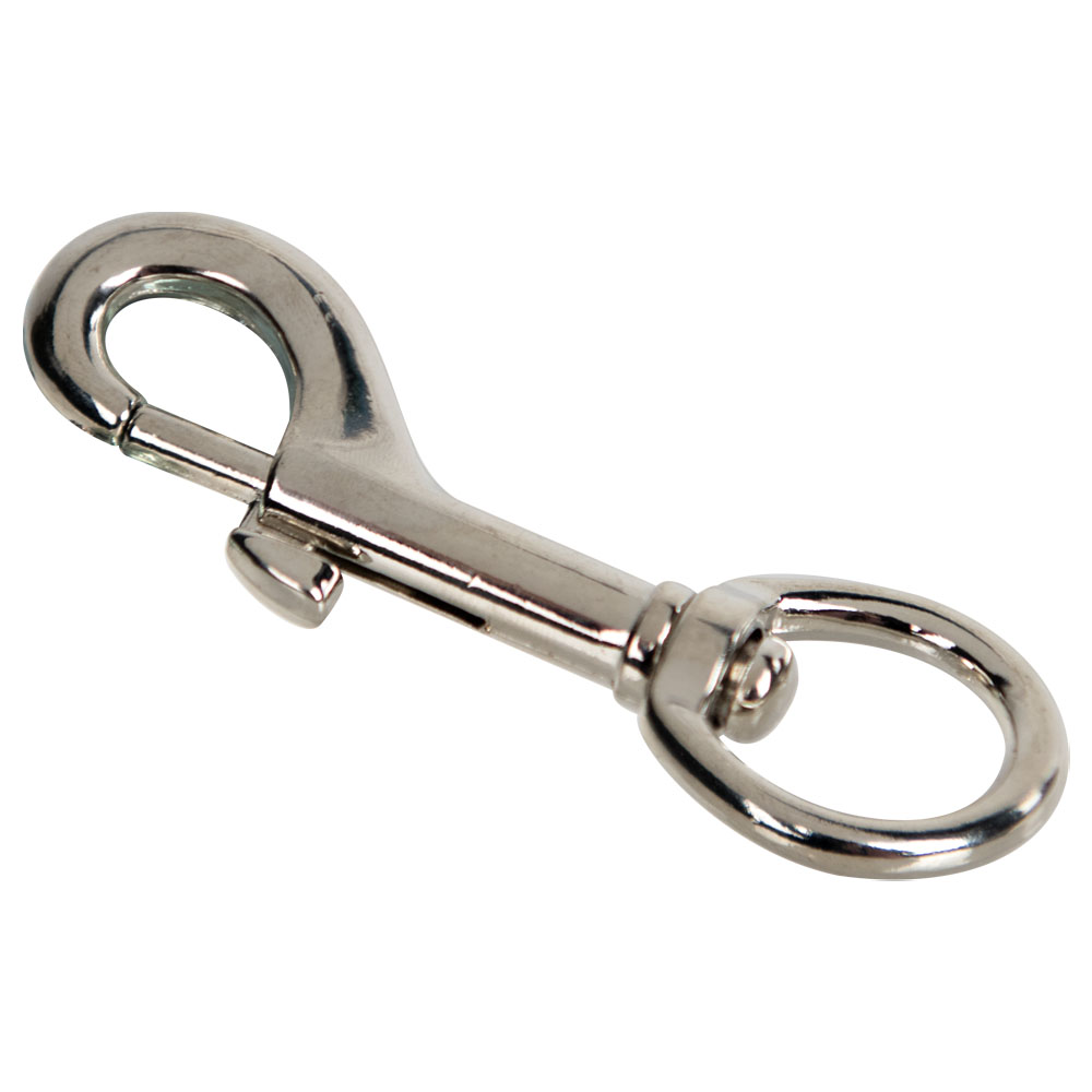 3/4" x 31/4" Nickel Plated Swivel Eye Snap Hook U.S. Plastic Corp.