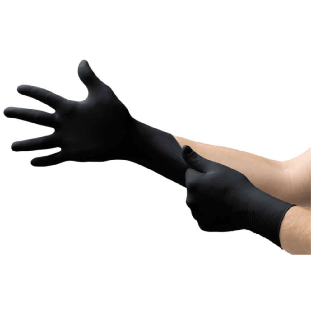 Medium Microflex® MidKnight® MK-296 Black Nitrile Gloves (100 per box)