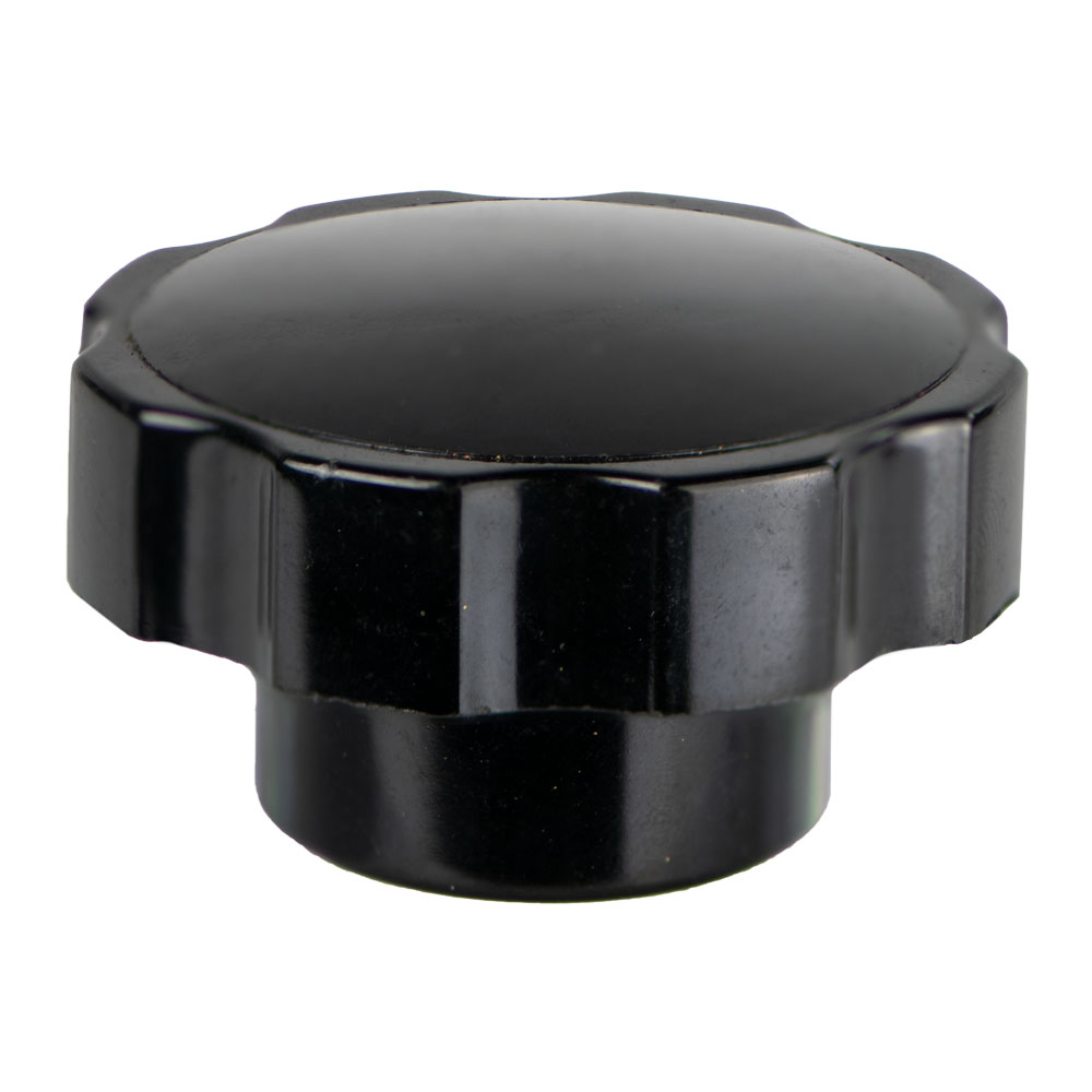 Female Fluted Knobs Fluted Knobs 4 Knobs 23/8 W Black Phenolic Plastic