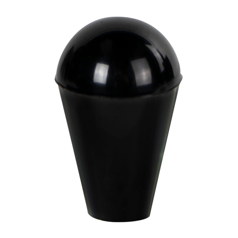 Oval/Tapered Plastic Knob w/Black Brass Insert 1 Each 10-24 thds. 3/4 dia.