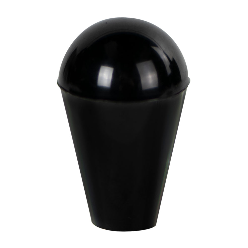 Oval//Tapered Plastic Knob w//Black Brass Insert 10-32 thds. 1 Each 3//4 dia.