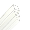 1-1/4" OD x 1" ID Clear Extruded Square Acrylic Tubing