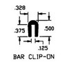 0.125" x 0.375" UHMW Bar Clip-On Extruded Profile