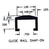 1.00" x 0.500" ID Guide Rail Snap-On Extruded Profile