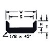 UHMW Chain Guide ASA Chain #2080 (T = 5/8", W = 2", H = 3/8", S = 1-1/2")