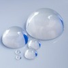 1-1/4" Solid Round Clear Acrylic Cabochon (Half-Ball)