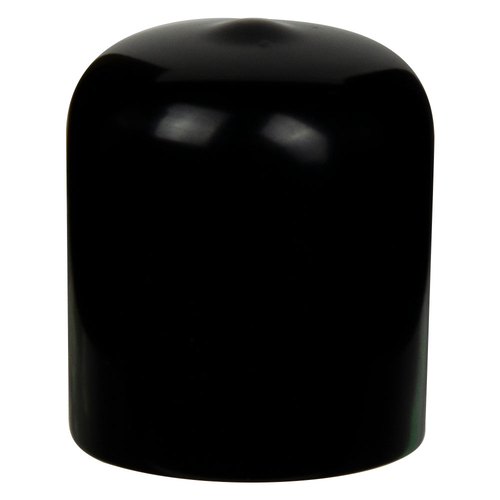 Black Vinyl Cap 11/4" Cap ID x 1" Inside Length U.S. Plastic Corp.
