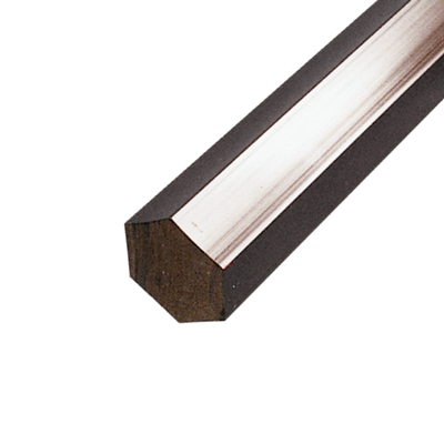 PVC Polyvinyl Chloride 7/8 Across Flats Standard Tolerance 36 Length Opaque Gray Hex Bar 