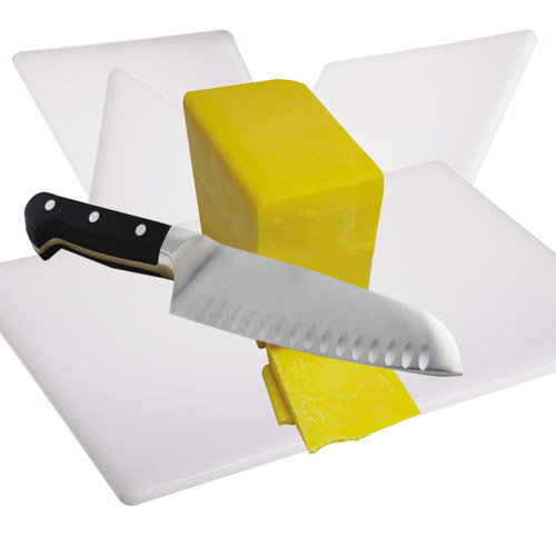 Choice 10 x 6 x 1/2 White Polyethylene Cutting Board