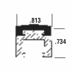 Duravar UHMW-PE Round-Top C-Rail Assembly Profile