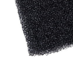0.5" x 38" x 46" Black 10 PPI Reticulated Polyurethane Foam Sheet