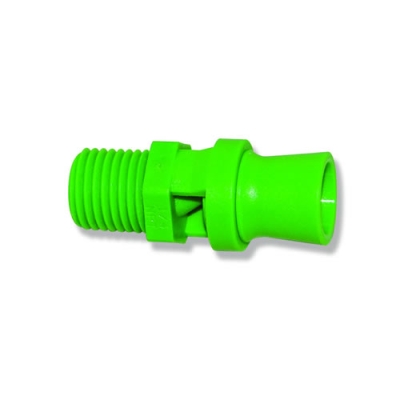 1/4" MNPT Green Polypropylene BEX® Mini Tank Mixing Eductor with 0.079" Orifice