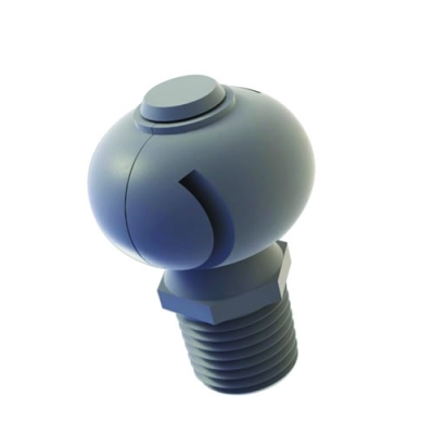1/4" MNPT PVDF 360° Bex® Molded Tank Washing Nozzle