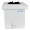 6 Gallon Natural Polyethylene Tamco® Tank with 5" Lid & 3/4" FNPT Polypropylene Bulkhead - 14" L x 10" W x 10" Hgt.