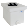 6 Gallon Natural Polyethylene Tamco® Tank with 5" Lid & 3/4" FNPT Polypropylene Bulkhead - 14" L x 10" W x 10" Hgt.