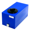 5 Gallon Blue Molded Polyethylene Tamco® Tank with Lid & 1/2" FNPT Fitting - 18" L x 9" W x 10" Hgt.
