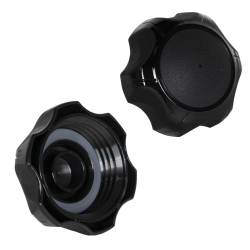 2-1/4" Unvented Black Nylon Cap