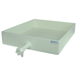 18" L x 18" W x 4" Hgt. HDPE Tamco ® Tray with Spigot