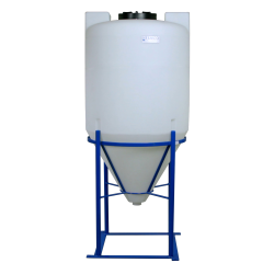 100 Gallon Tamco ® Cone Bottom Tank with Mixer Mounts & 2" FPT Boss Fitting (Full Drain) - 30" Dia. x 56" Hgt.