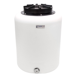 20 Gallon Tamco ® Vertical Natural PE Tank with 12-1/2" Lid & 3/4" Fitting - 19" Dia. x 24" High