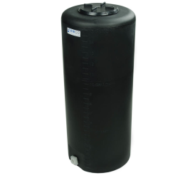 15 Gallon Tamco ® Vertical Black PE Tank with 5-1/2" Lid & 3/4" Fitting - 13" Dia. x 31" High