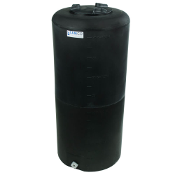40 Gallon Tamco ® Vertical Black PE Tank with 8" Lid & 3/4" Fitting - 19" Dia. x 41" High