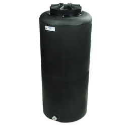 40 Gallon Tamco ® Vertical Black PE Tank with 12-1/2" Lid & 3/4" Fitting - 19" Dia. x 43" High