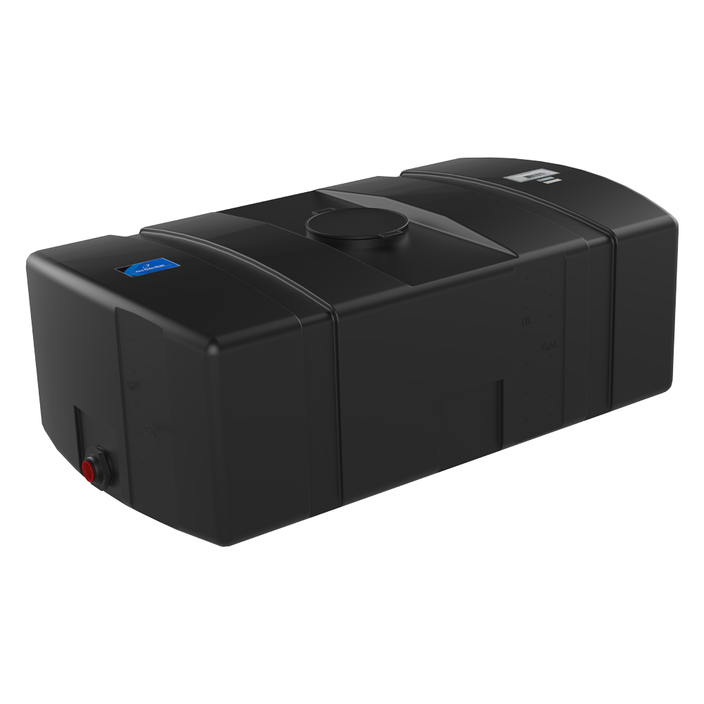 50 Gallon Black Low Profile Rectangular Tank U.S. Plastic Corp.