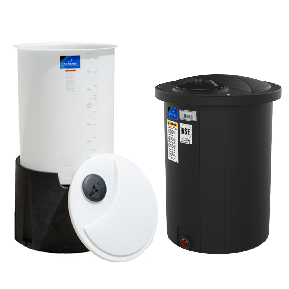 Open Top Vertical Batch Tank with Bolt On Top