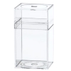 Clear Plastic Box with Removable Lid 1-5/8" L x 1-5/8" W x 2-7/8" Hgt.
