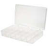 6 Compartments Translucent K-Resin® Storage Box - 11" L x 6-3/4" W x 1-3/4" Hgt.