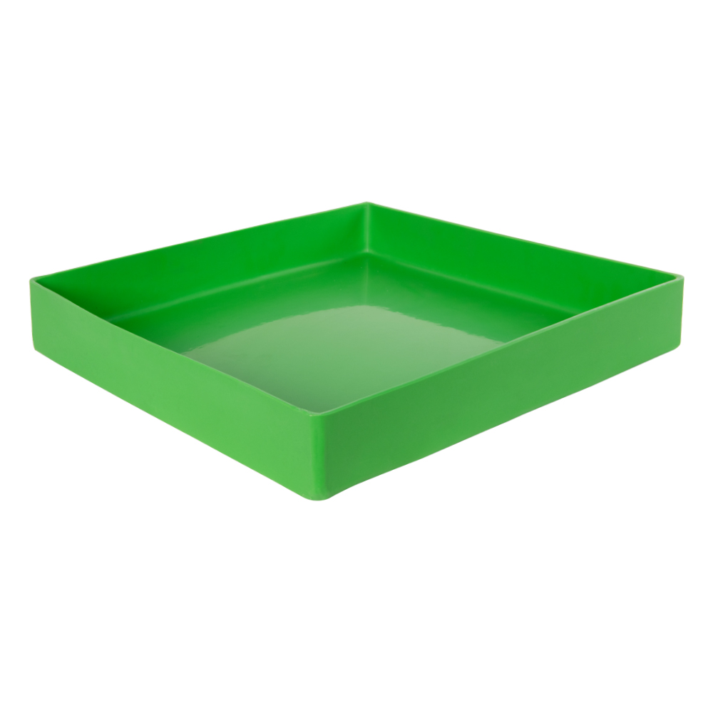 18" L x 18" W x 3" Hgt. Green Tamco® Tray