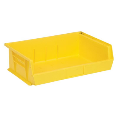 Yellow Quantum® Ultra Series Stack & Hang Bin - 10-7/8" L x 16-1/2" W x 5" Hgt.