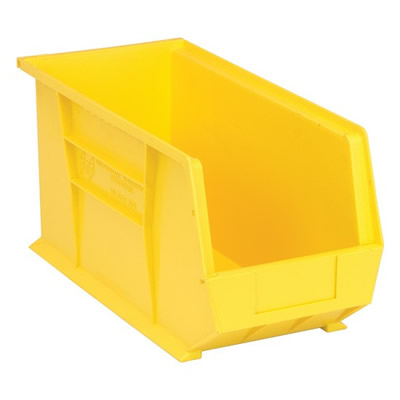 Yellow Quantum® Ultra Series Stack & Hang Bin - 18" L x 8-1/4" W x 9" Hgt.