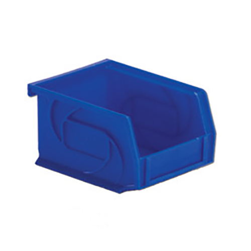 5-3/8" L x 4-1/8" W x 3" Hgt. Blue Hang & Stack Bin | U.S. Plastic Corp.