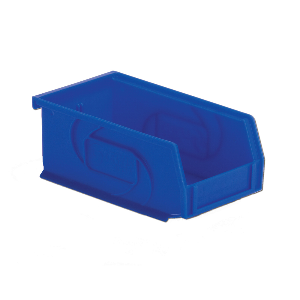 7-3/8" L x 4-1/8" W x 3" Hgt. Blue Hang & Stack Bin | U.S. Plastic Corp.