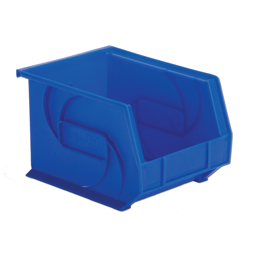 10-3/4" L x 8-1/4" W x 7" Hgt. Blue Hang & Stack Bin | U.S. Plastic Corp.