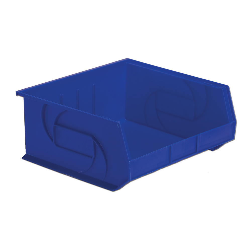 14-3/4" L x 16-1/2" W x 7" Hgt. Blue Hang & Stack Bin | U.S. Plastic Corp.