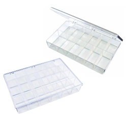 5 x Clear Flat Pack Collapsible Plastic Parts Storage Bins Small Parts Workshop 