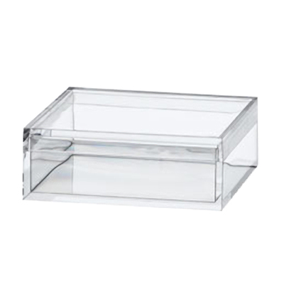 Clear Plastic Box with Removable Lid 2" L x 2" W x 3/4" Hgt.