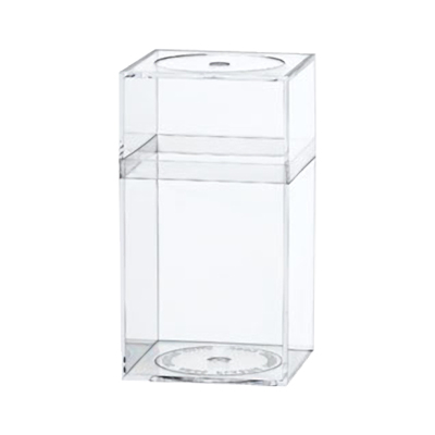 Clear Plastic Box with Removable Lid 2-5/16" L x 2-5/16" W x 4-3/16" Hgt.