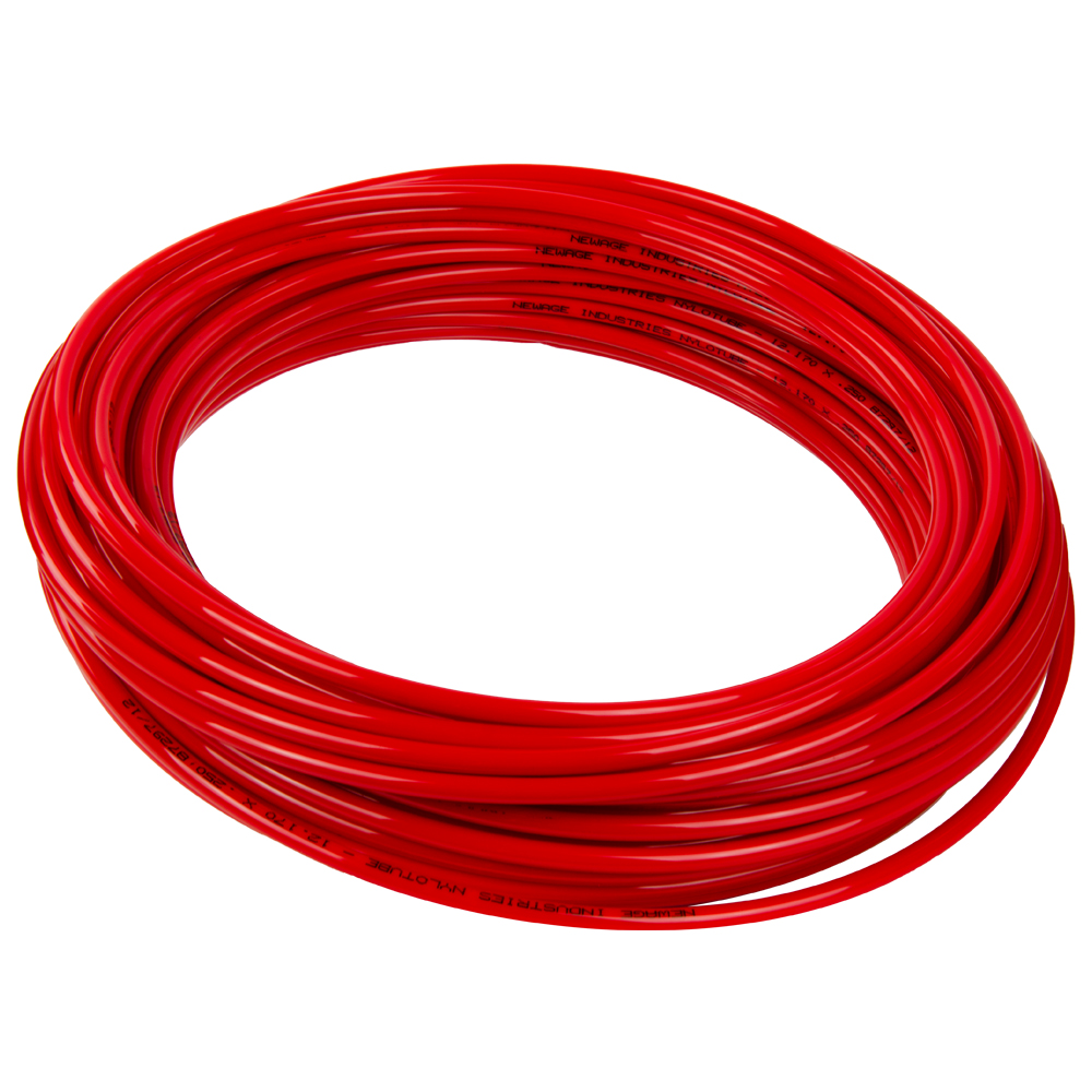 0.170" ID x 1/4" OD Red High Pressure Flexible Nylon 12 Tubing