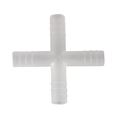 1/8" to 5/32" Kartell® Polypropylene 4-Way Connector