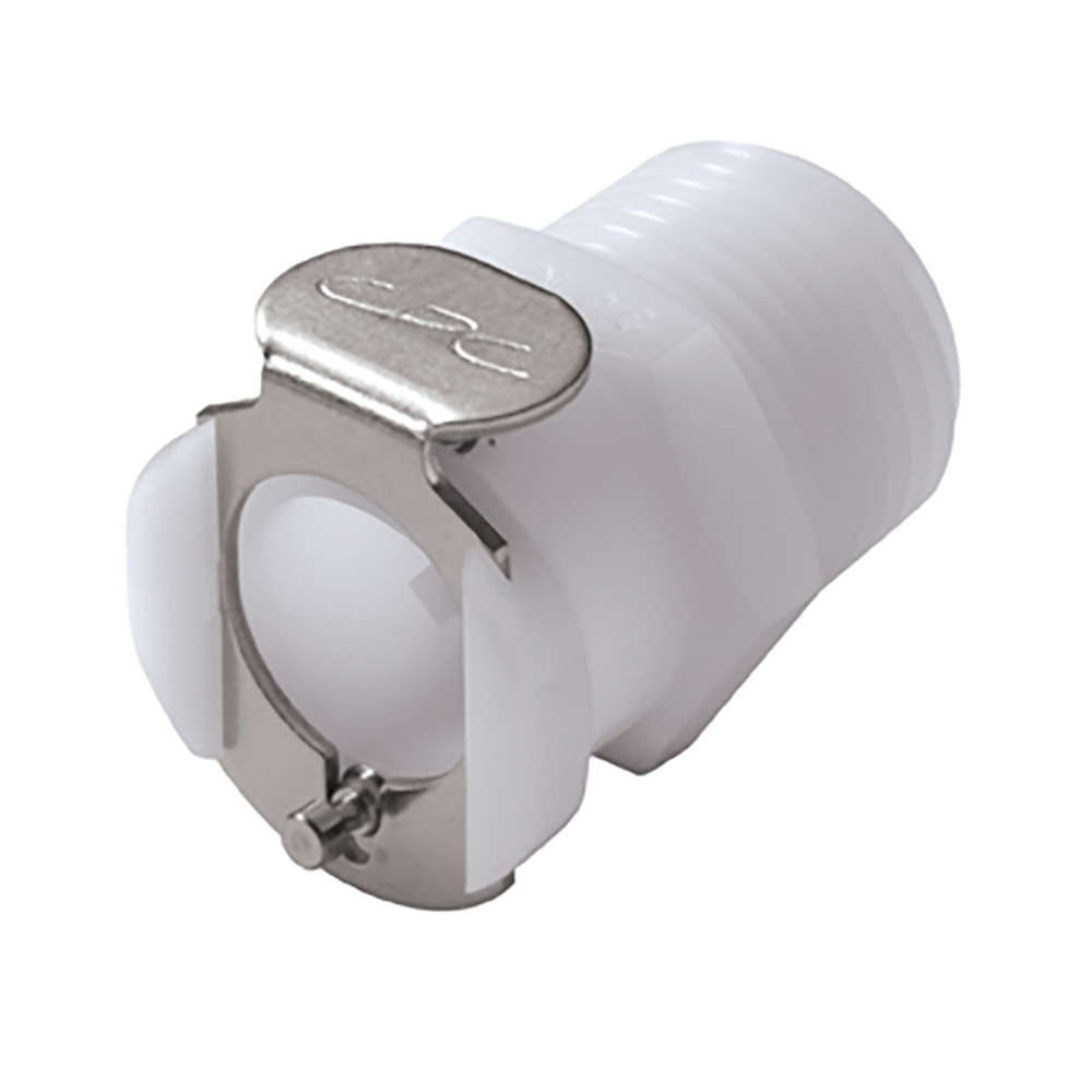 3/8" MNPT PLC Series Acetal Body - Straight Thru (Insert Sold Separately)