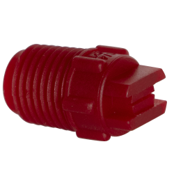 65° Red PVDF Bex® F Series 1/4" MNPT Spray Nozzle - Size 02