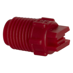 65° Red PVDF Bex ® F Series 1/4" MNPT Spray Nozzle - Size 04