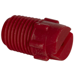65° Red PVDF Bex ® F Series 1/4" MNPT Spray Nozzle - Size 15