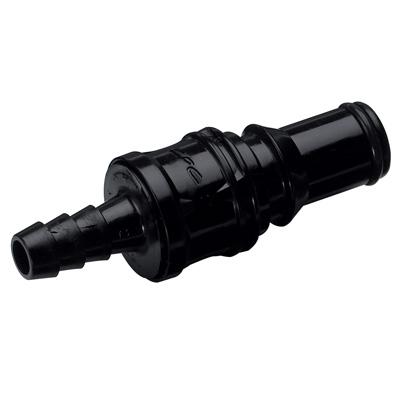 3/8" Black Acetal BreakAway™ Series In-Line Hose Barb Insert - Shutoff (Body Sold Separately)