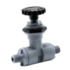 1/8" MNPT x 1/8" MNPT Series 586 PVC Needle Valve with EPDM Seal