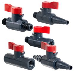 3 x PVC Stopcock 1/2 Grommet Perl Hose Drip Hose Stopcock 
